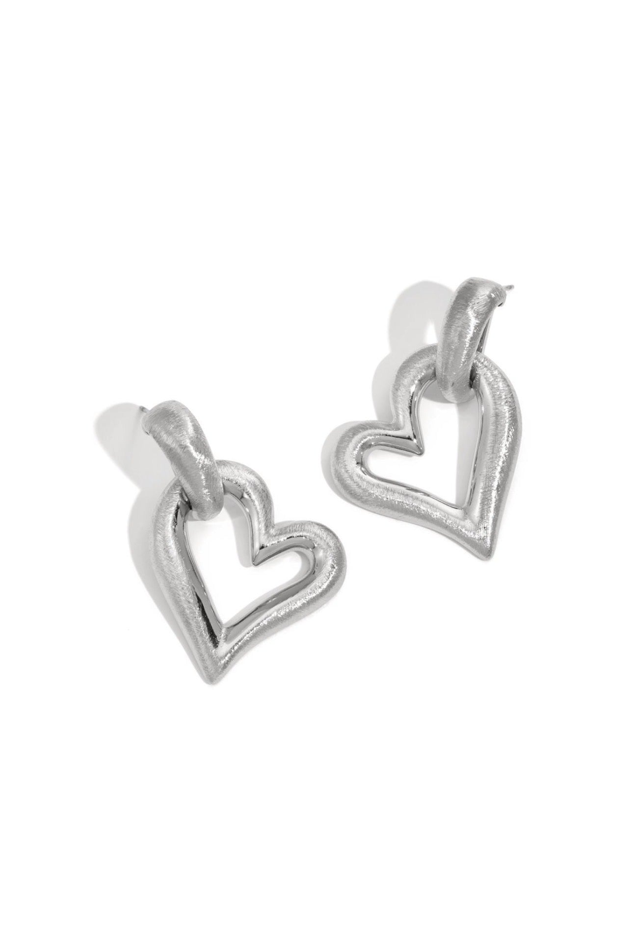 Drop Heart Earrings