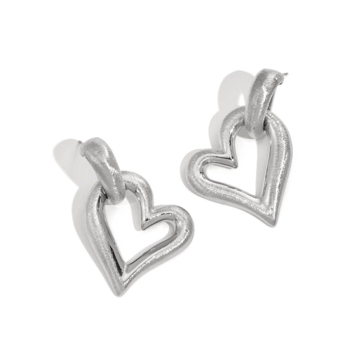 Drop Heart Earrings