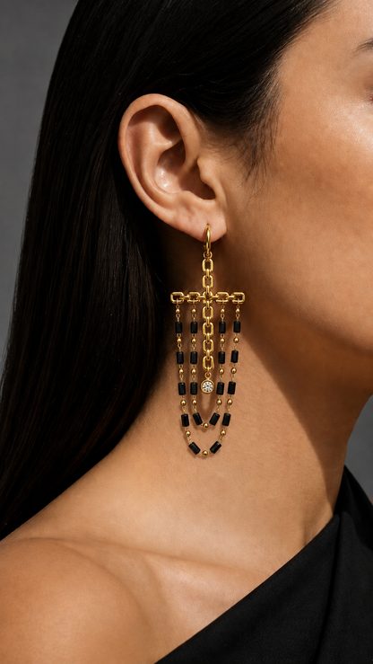 Velvet Cross Earrings