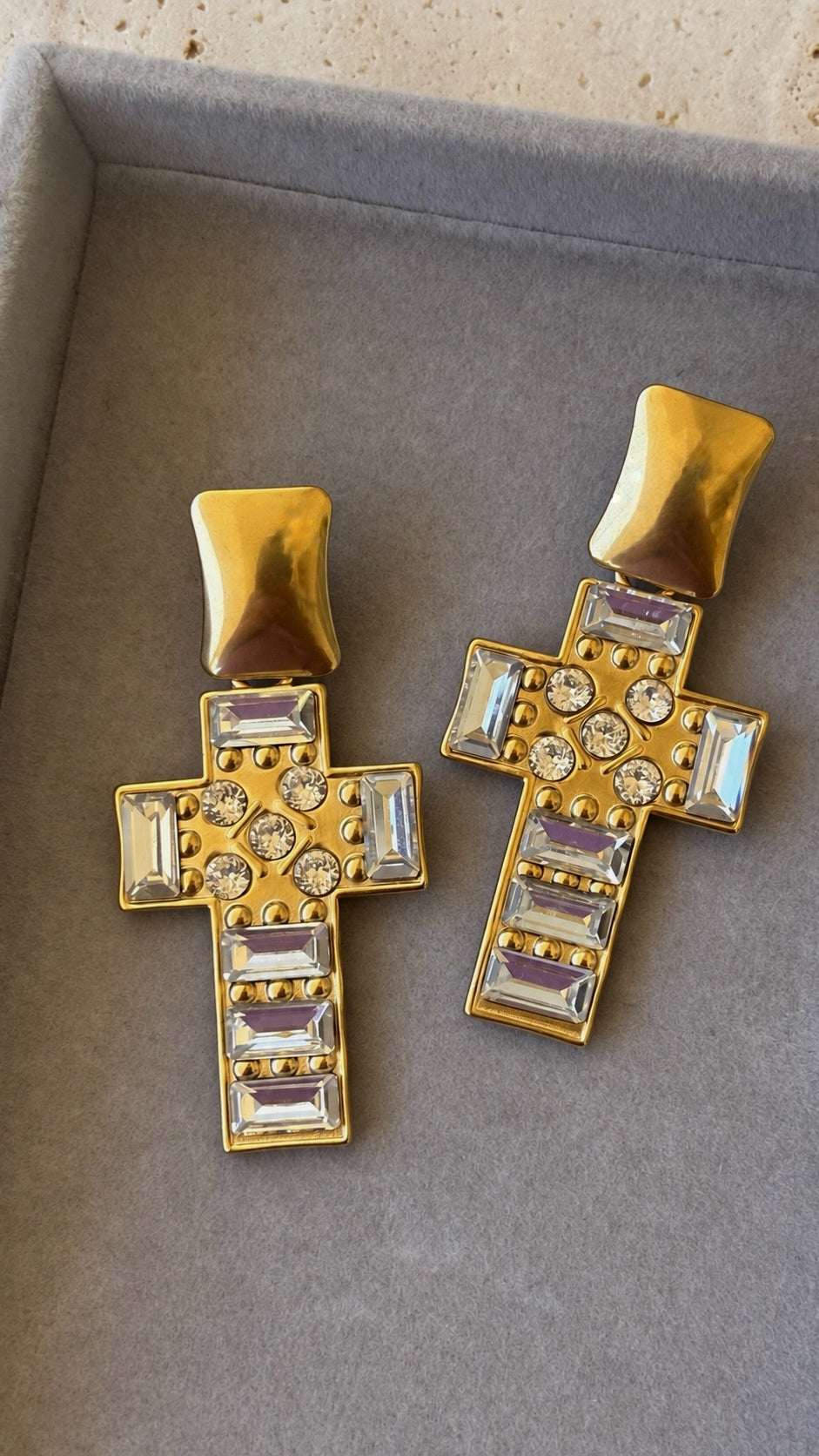 Queen Cross Earrings
