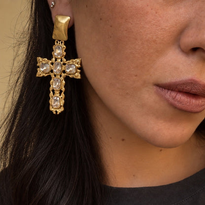 Midnight Cross Earrings
