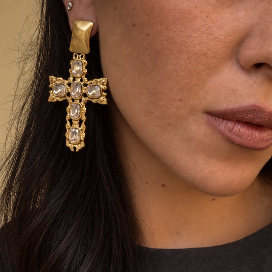 Midnight Cross Earrings