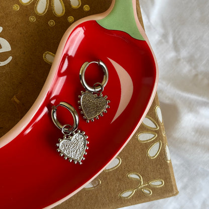 Silver Kiss Earrings
