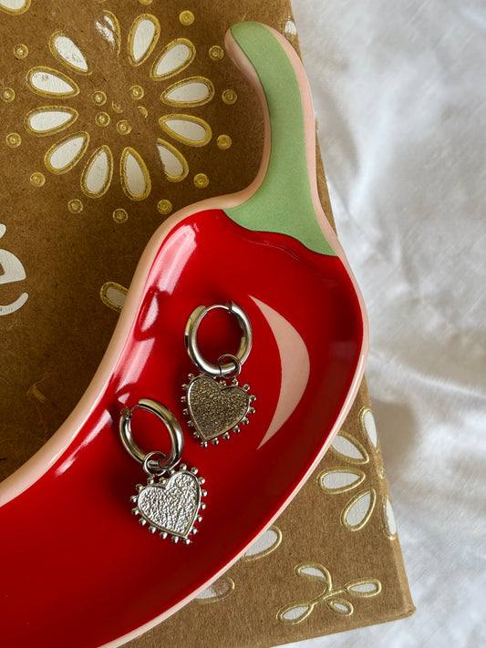 Silver Kiss Earrings