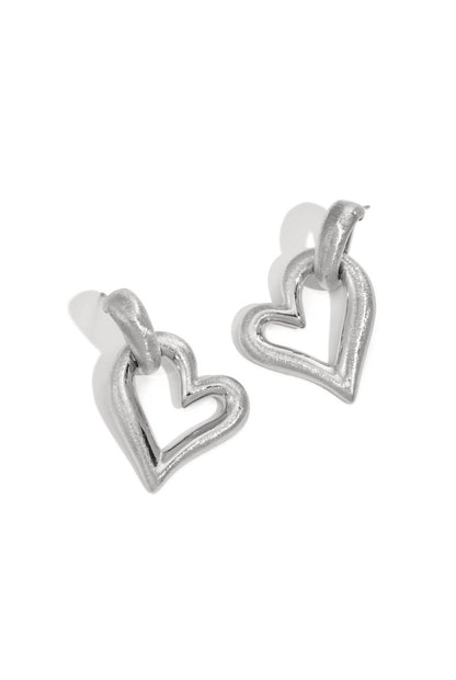Drop Heart Earrings