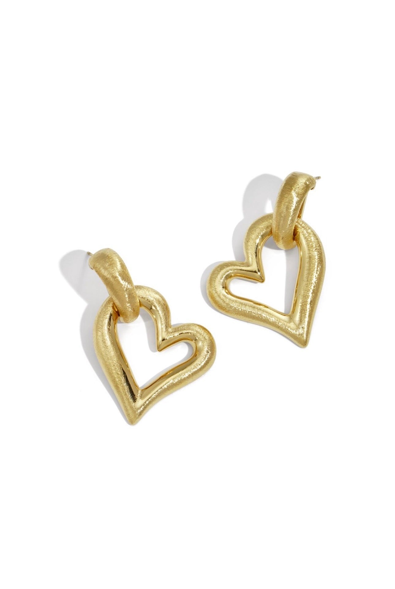 Drop Heart Earrings