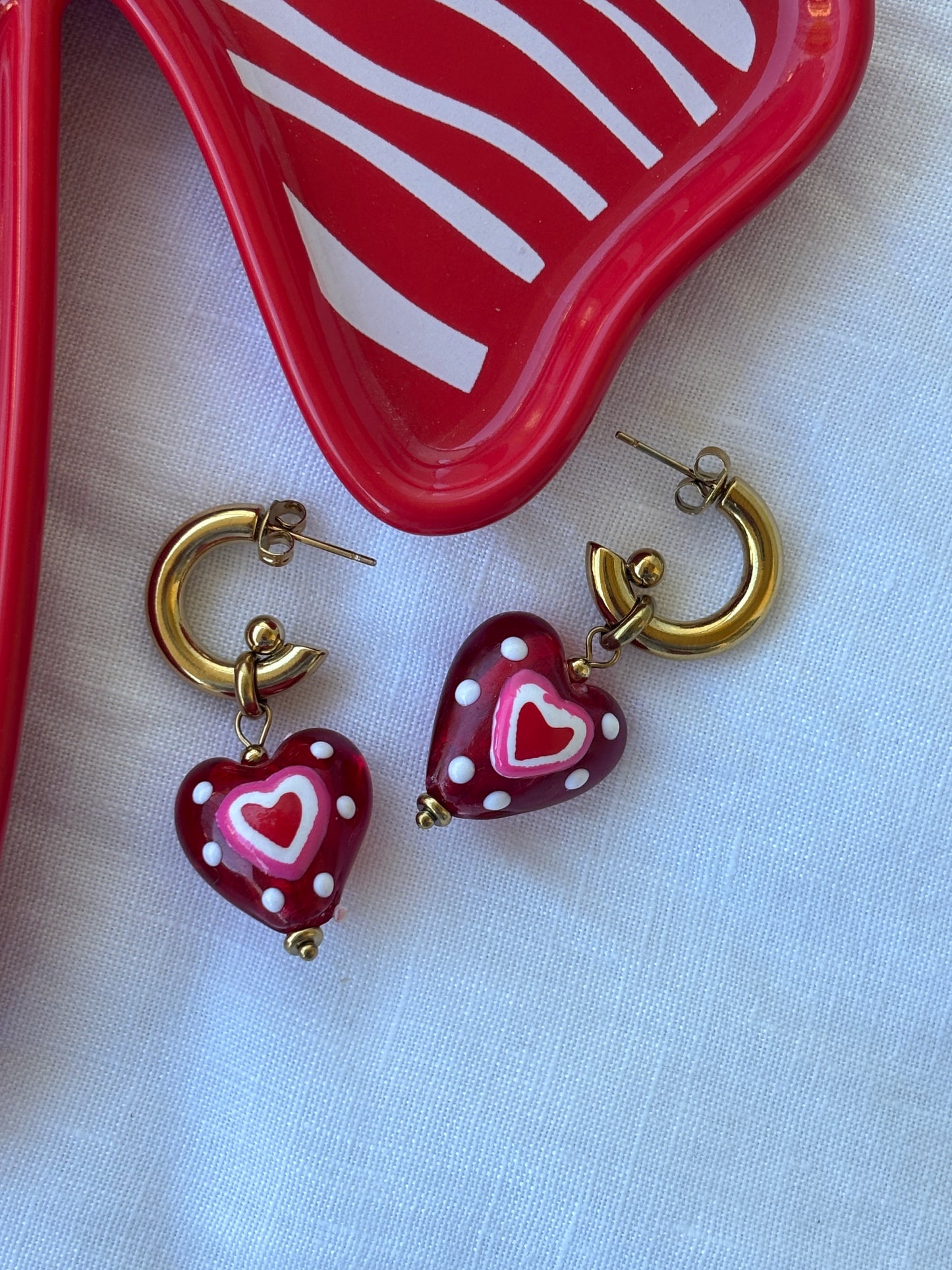 Cherry Heart Earrings
